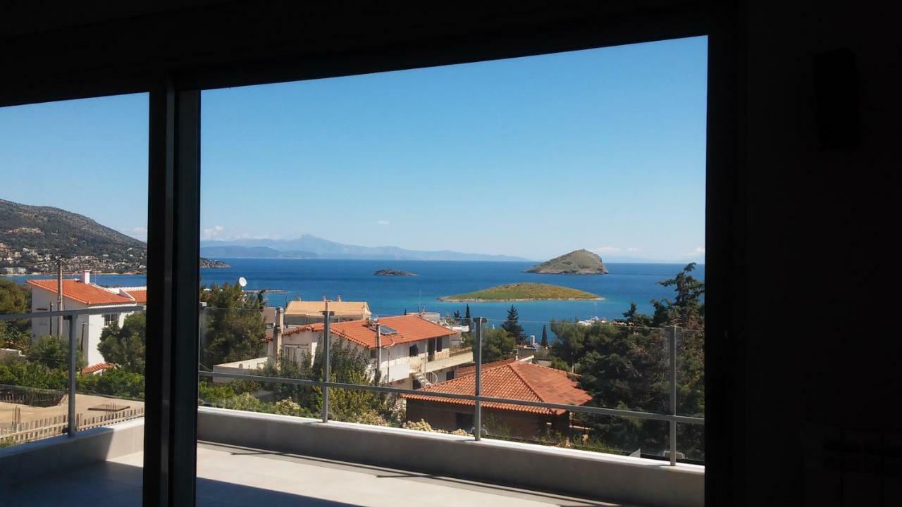 Seaview Pool Villa Near Beach And Athens Airport Pórto Ráfti Exterior foto